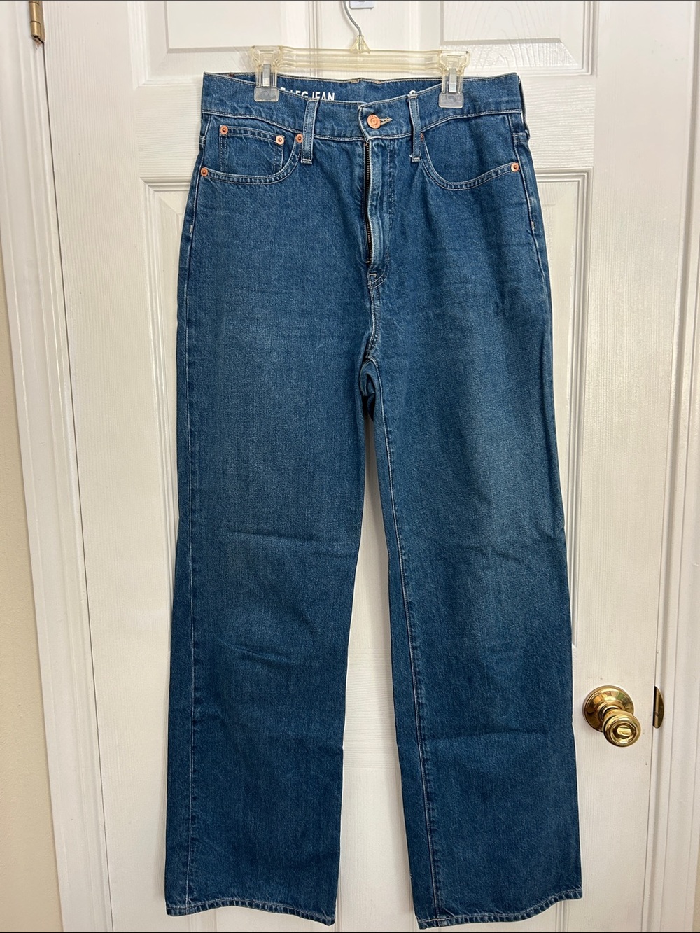 J. Crew Straight-Leg Jeans in Classic Blue Denim